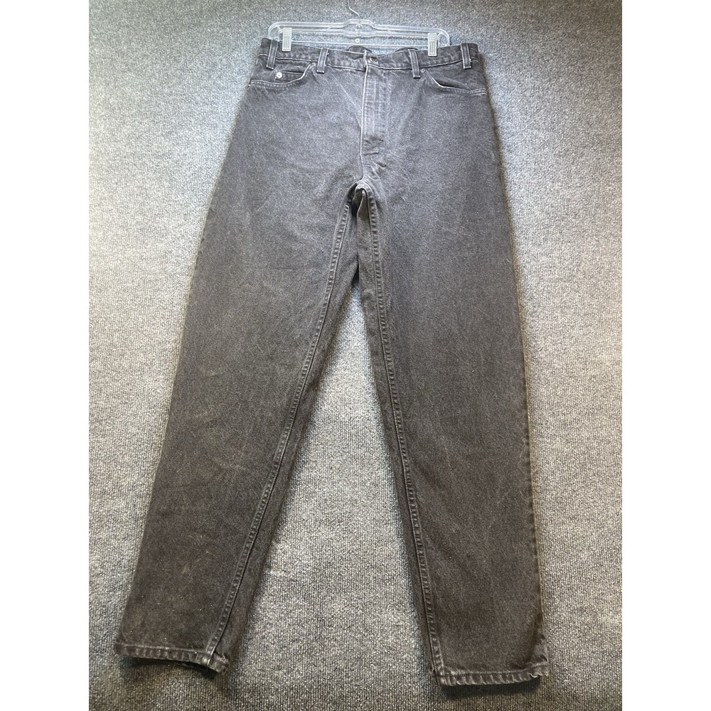 Vintage Levis 550 Jeans Mens 36x32 (32x30 Actual) Black Taper Leg Y2K ORANGE TAB